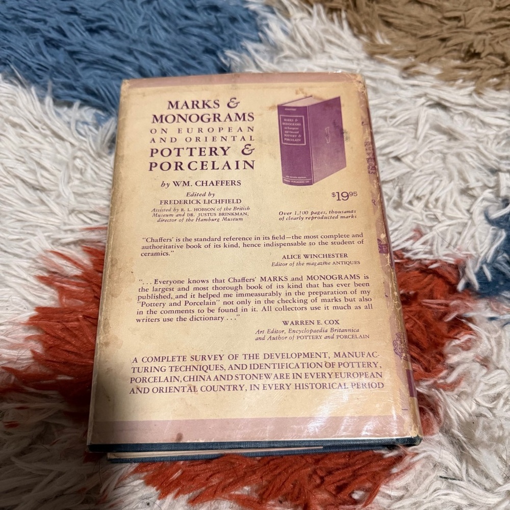 Vintage Book - Marks and Monograms on Pottery and Porcelain - William Chaffers - Picture 3 of 4